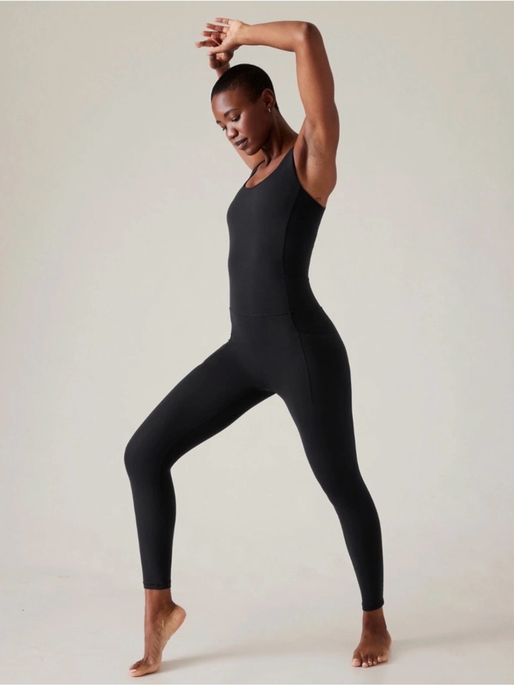 Athleta SALUTATION BODYSUIT BLACK Yoga Athletic SIZE  Extra Large Tall 
EUC